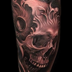 Tattoos - Black and Grey, Realism Skull - 108487